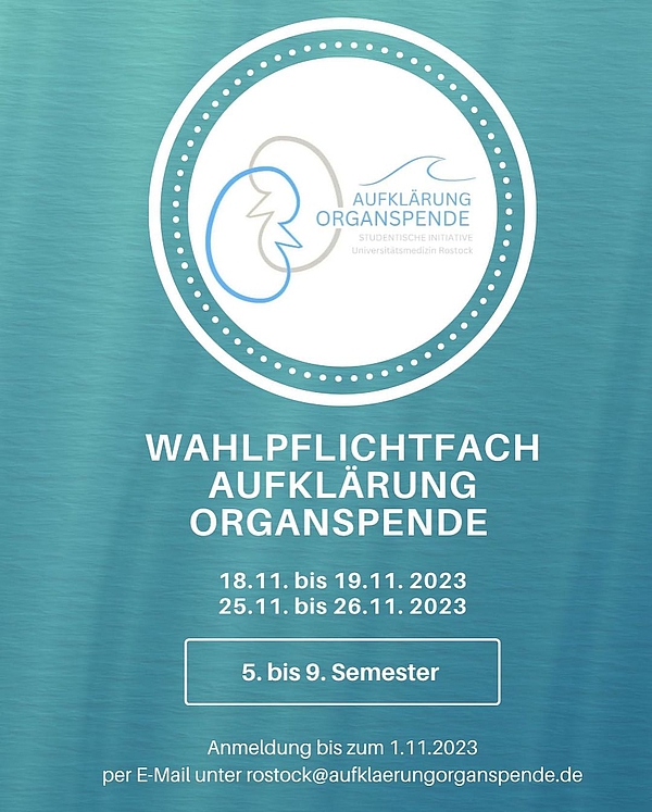 2023 Flyer zum Wahlpflichtfach Aufklärung Organspende